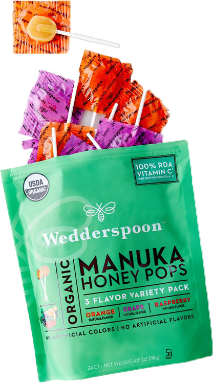 ORGANIC MANUKA HONEY POPS VARIETY PACK (24 ct)