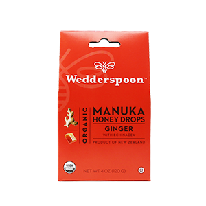 Organic Manuka Ginger Honey Drops